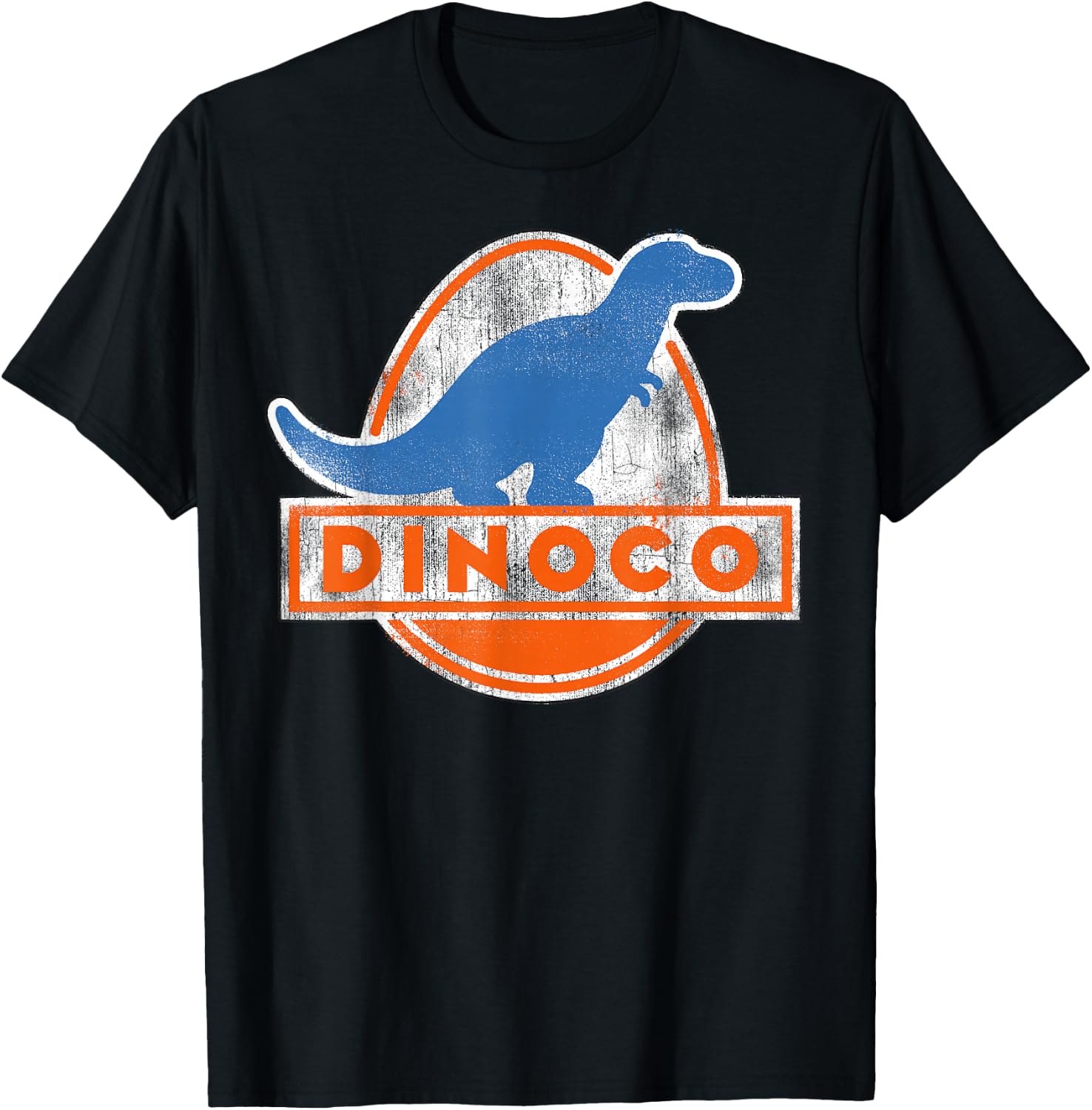 Disney Pixar Cars Iconic DINOCO Distressed Dinosaur Logo T-Shirt - T-Shirt | Black