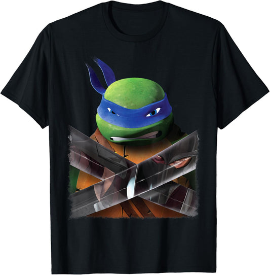 Teenage Mutant Ninja Turtles Leonardo Vs. Shredder T-Shirt - T-Shirt | Black