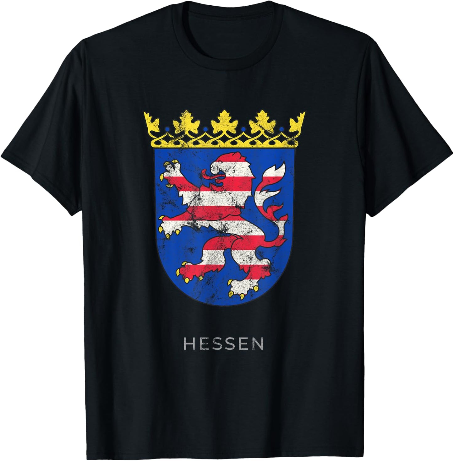 Hessen German Coat of arm Germany Deutsch Shirt T-Shirt - T-Shirt | Black