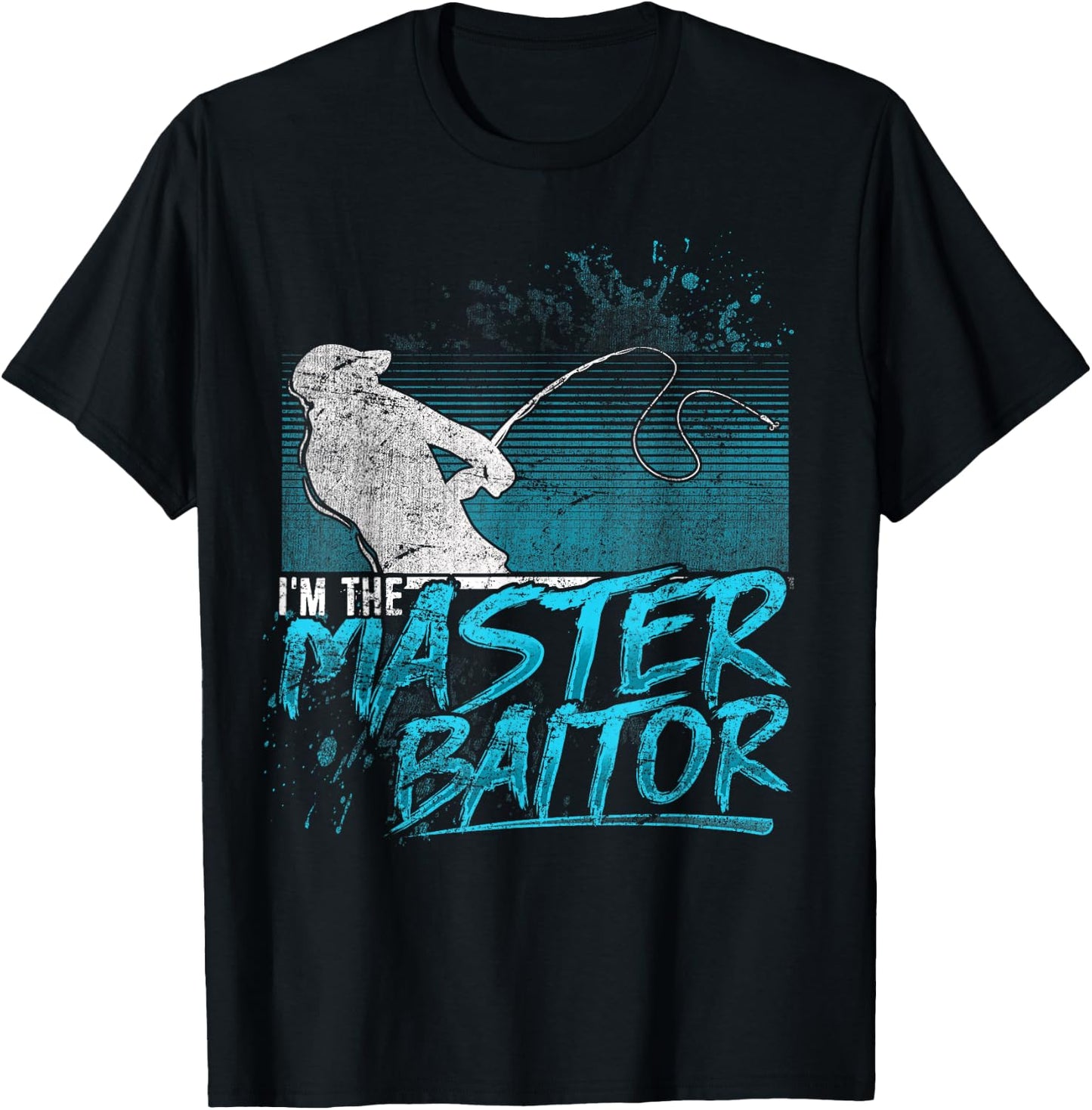 Funny Fishing Master Baitor T Shirt T-Shirt - T-Shirt | Black