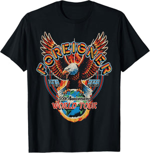 Foreigner 50th Anniversary Tour T-Shirt - T-Shirt | Black