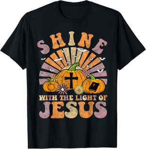 Shine With The Light Of Jesus Christian Halloween Women T-Shirt - T-Shirt | Black
