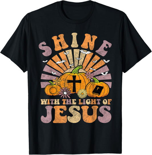 Shine With The Light Of Jesus Christian Halloween Women T-Shirt - T-Shirt | Black