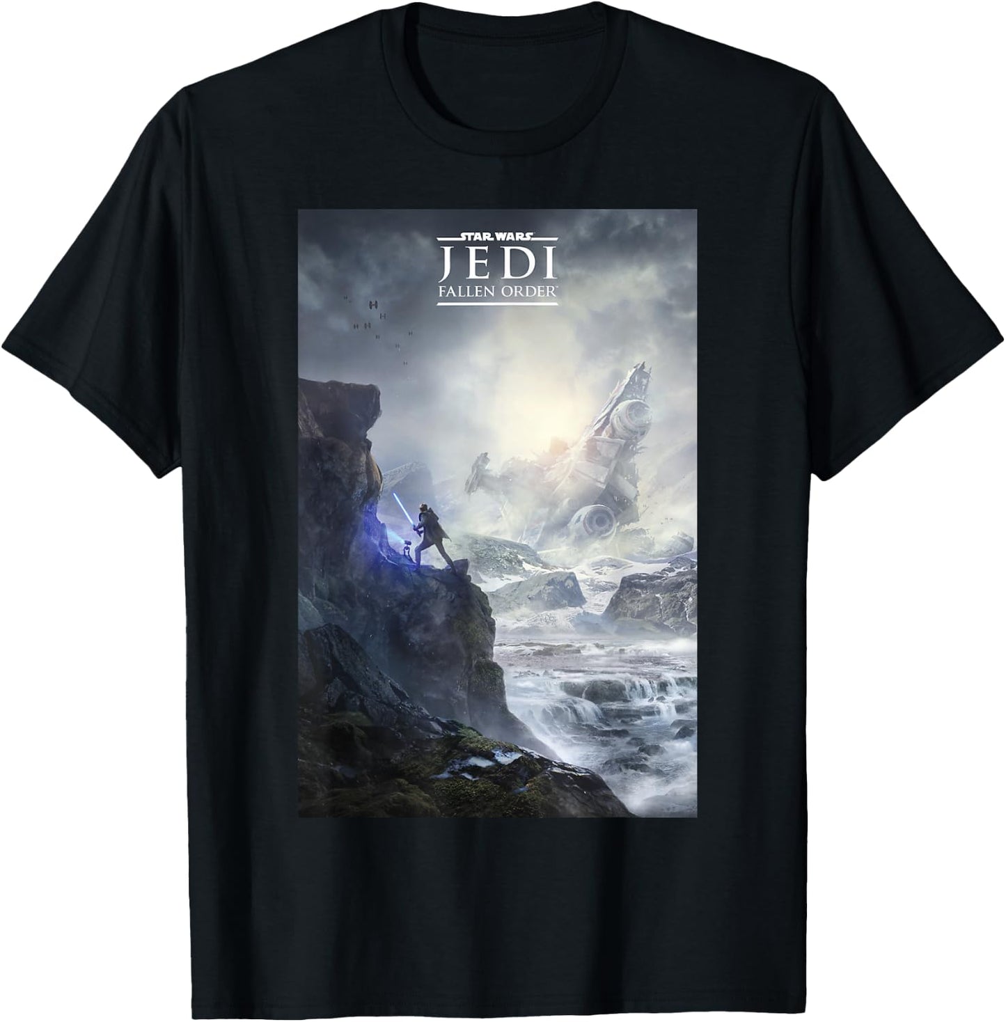 Star Wars Jedi Fallen Order Logo Teaser Poster T-Shirt - T-Shirt | Black