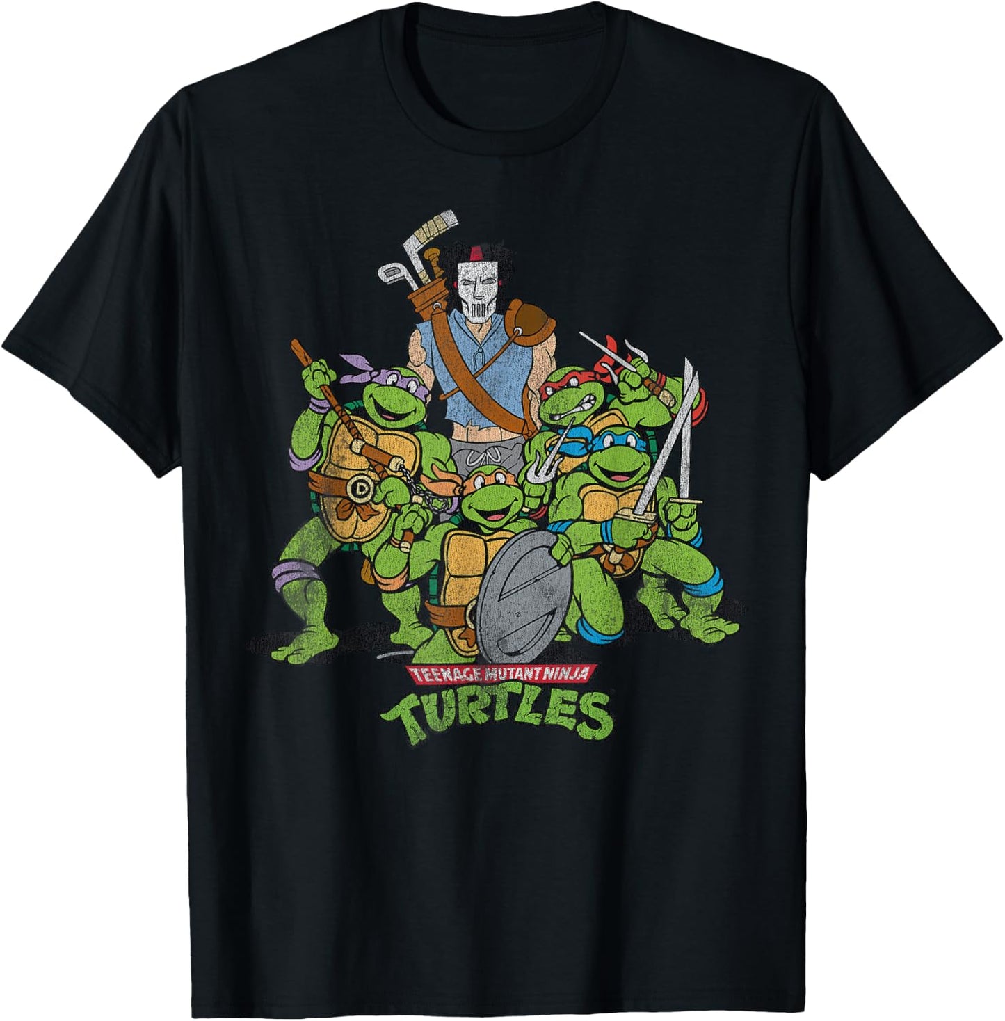 Teenage Mutant Ninja Turtles - and Casey Jones T-Shirt - T-Shirt | Black