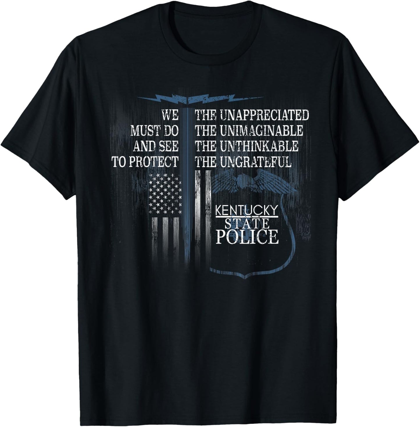 Kentucky State Police Shirt Kentucky State Trooper Shirt T-Shirt - T-Shirt | Black