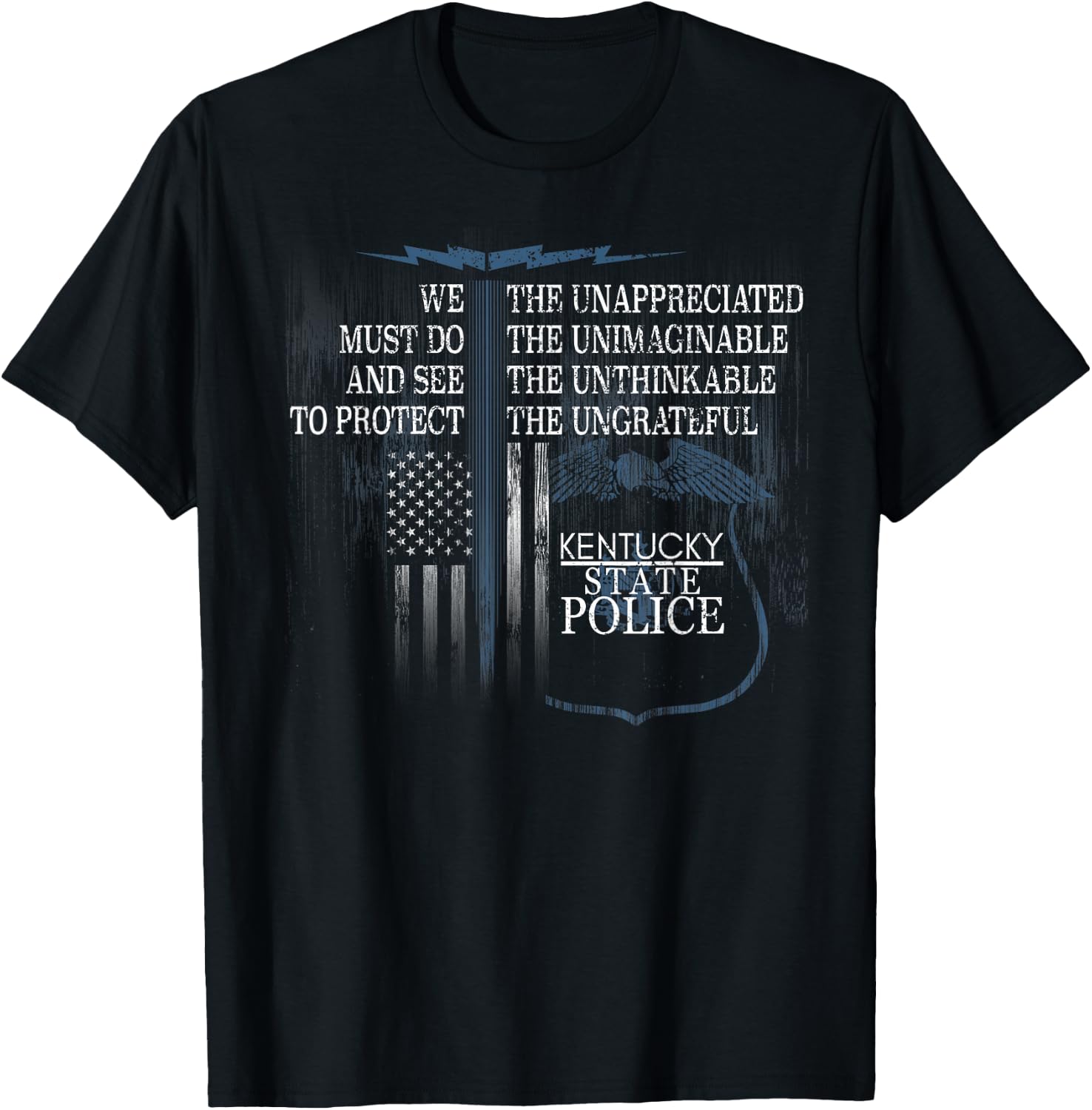 Kentucky State Police Shirt Kentucky State Trooper Shirt T-Shirt - T-Shirt | Black