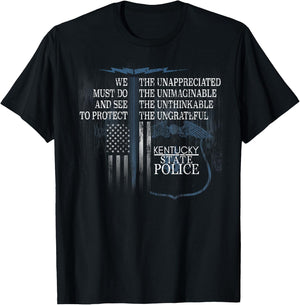 Kentucky State Police Shirt Kentucky State Trooper Shirt T-Shirt - T-Shirt | Black