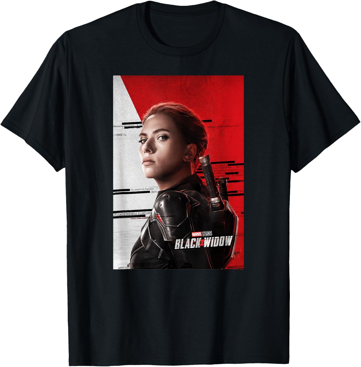 Marvel Black Widow Natasha Romanoff Teaser Movie Poster T-Shirt - T-Shirt | Black