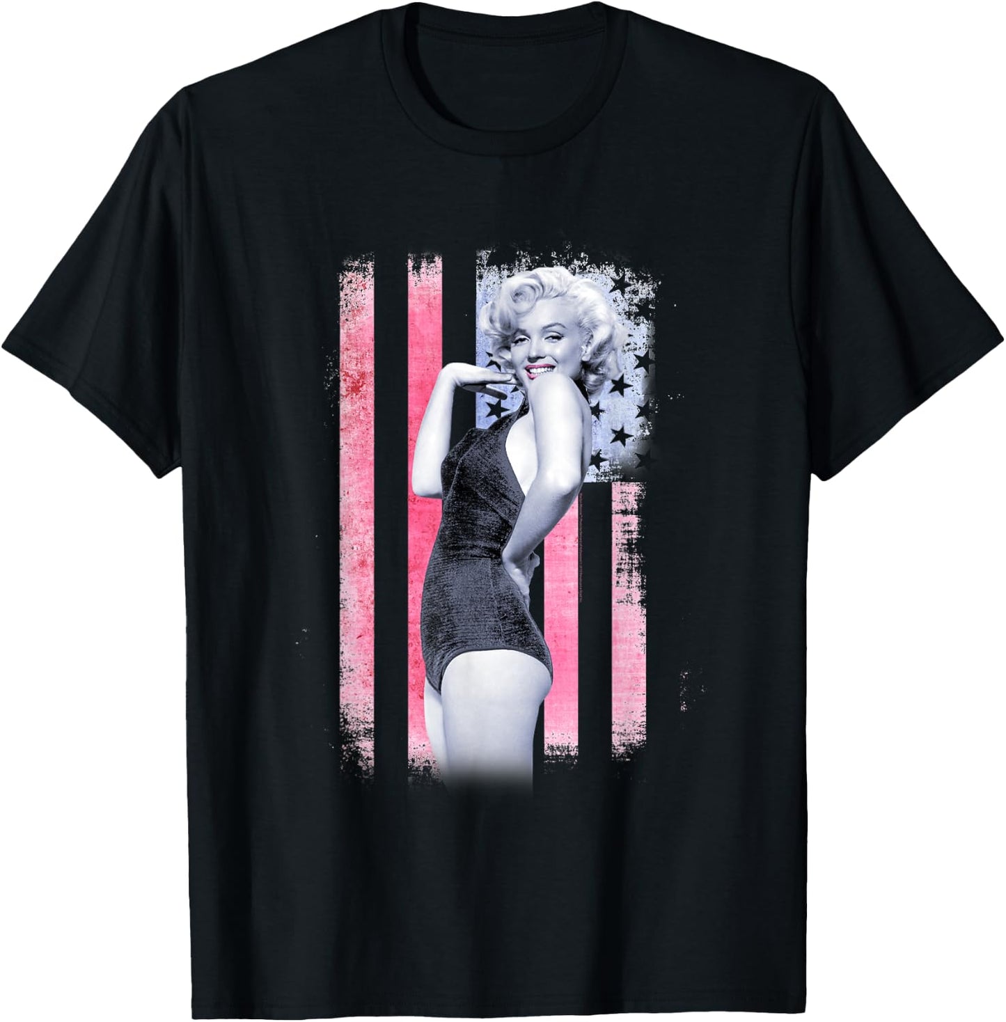 Marilyn Monroe USA Bathing Suit Pose T-Shirt - T-Shirt | Black