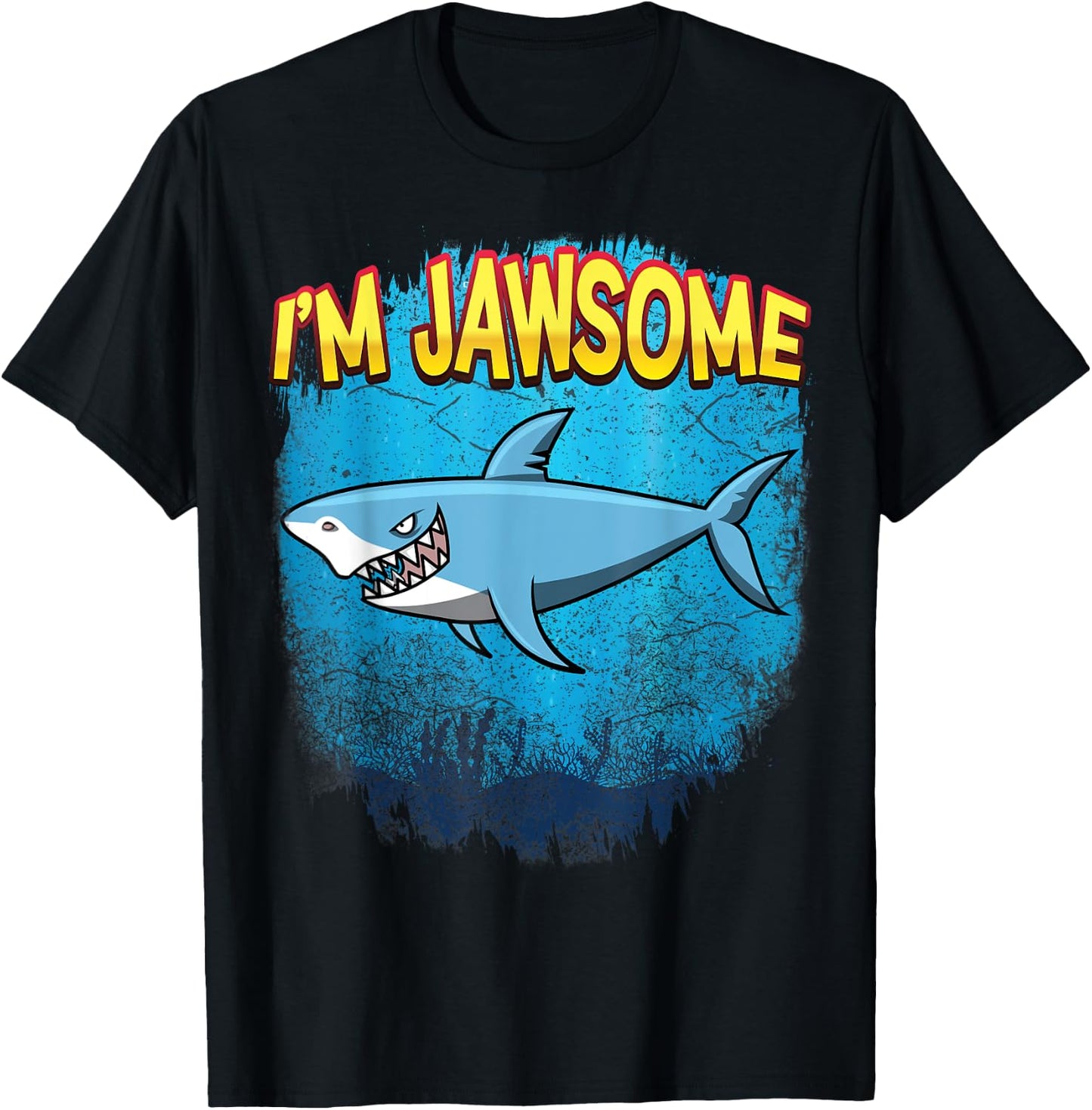 Great White Shark For Kids, I'm Jawsome T-Shirt - T-Shirt | Black