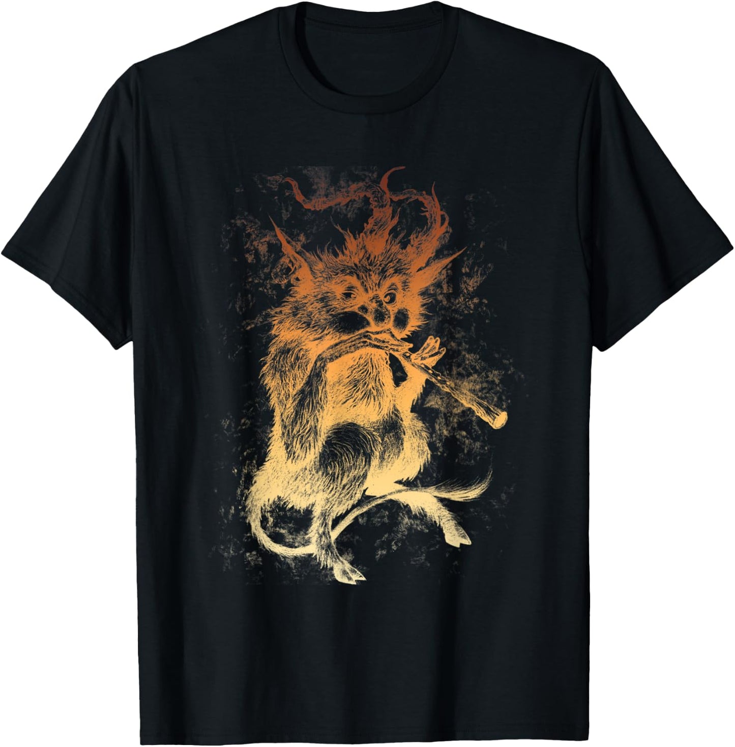 Vintage Fairy Tale Character Troll Old Tree Goblins Monster T-Shirt - T-Shirt | Black