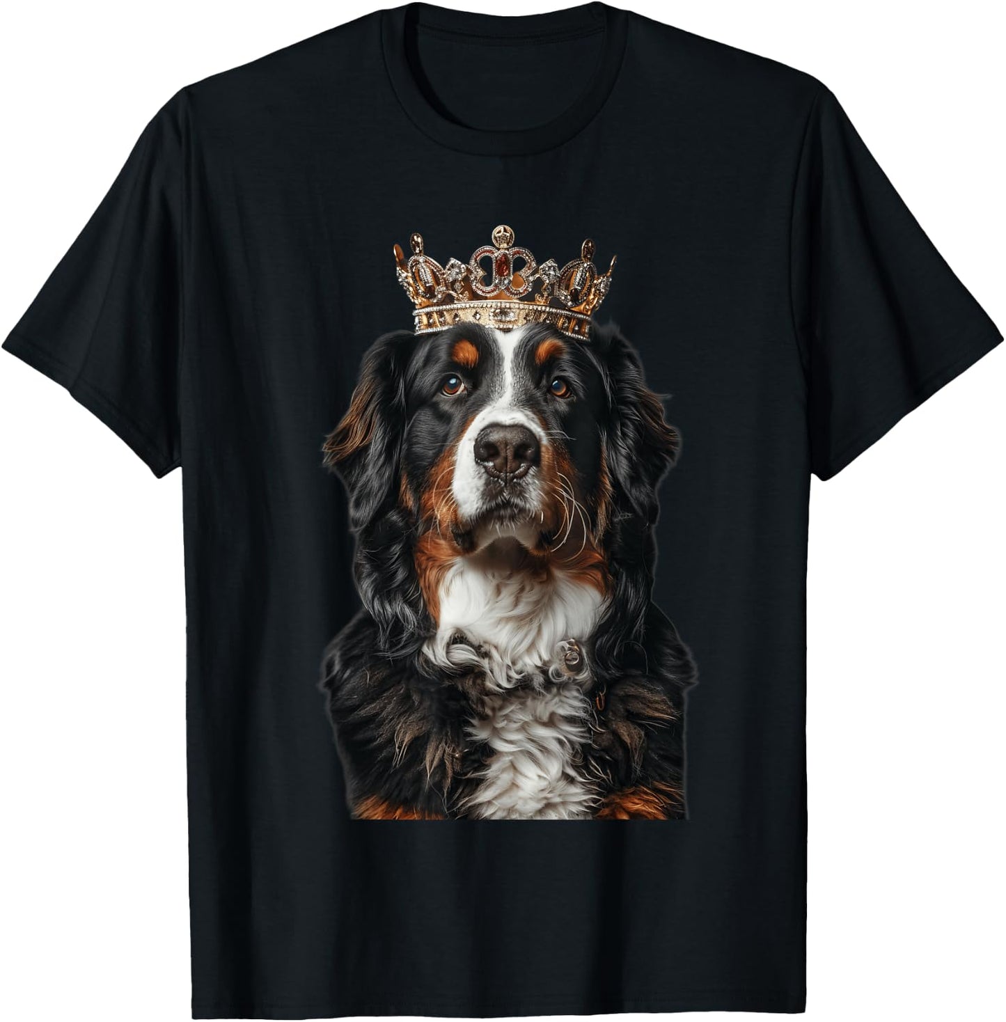 Bernese Mountain King Crown T-Shirt - T-Shirt | Black