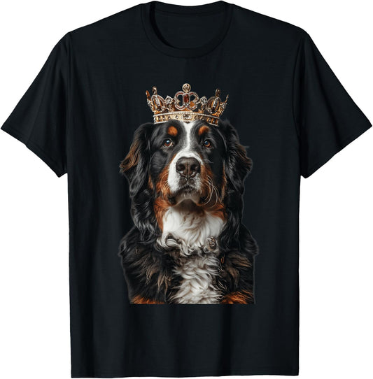 Bernese Mountain King Crown T-Shirt - T-Shirt | Black