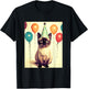 Siamese Cat Retro Art Print Birthday Party Balloons & Hat T-Shirt - T-Shirt | Black