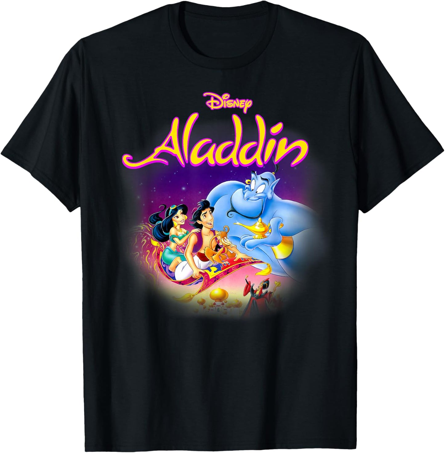 Disney Aladdin Faded Classic Movie Poster T-Shirt - T-Shirt | Black