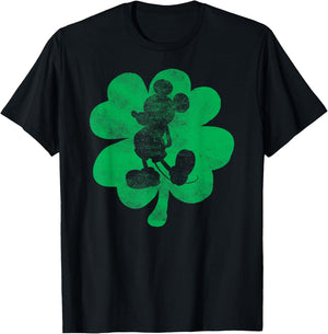 Disney - Mickey Mouse Shamrock St. Patrick's T-Shirt - T-Shirt | Black