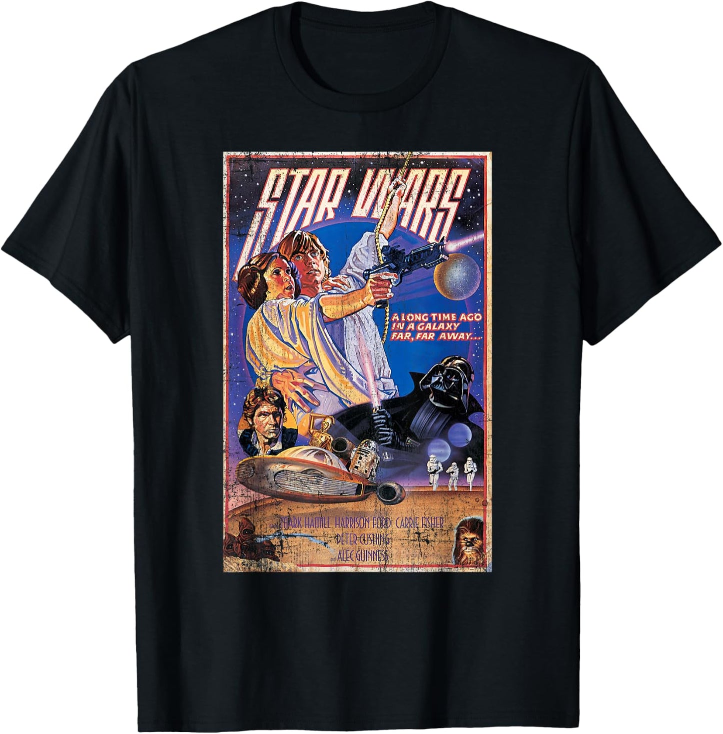 Star Wars Classic Vintage Movie Poster Disney+ T-Shirt - T-Shirt | Black