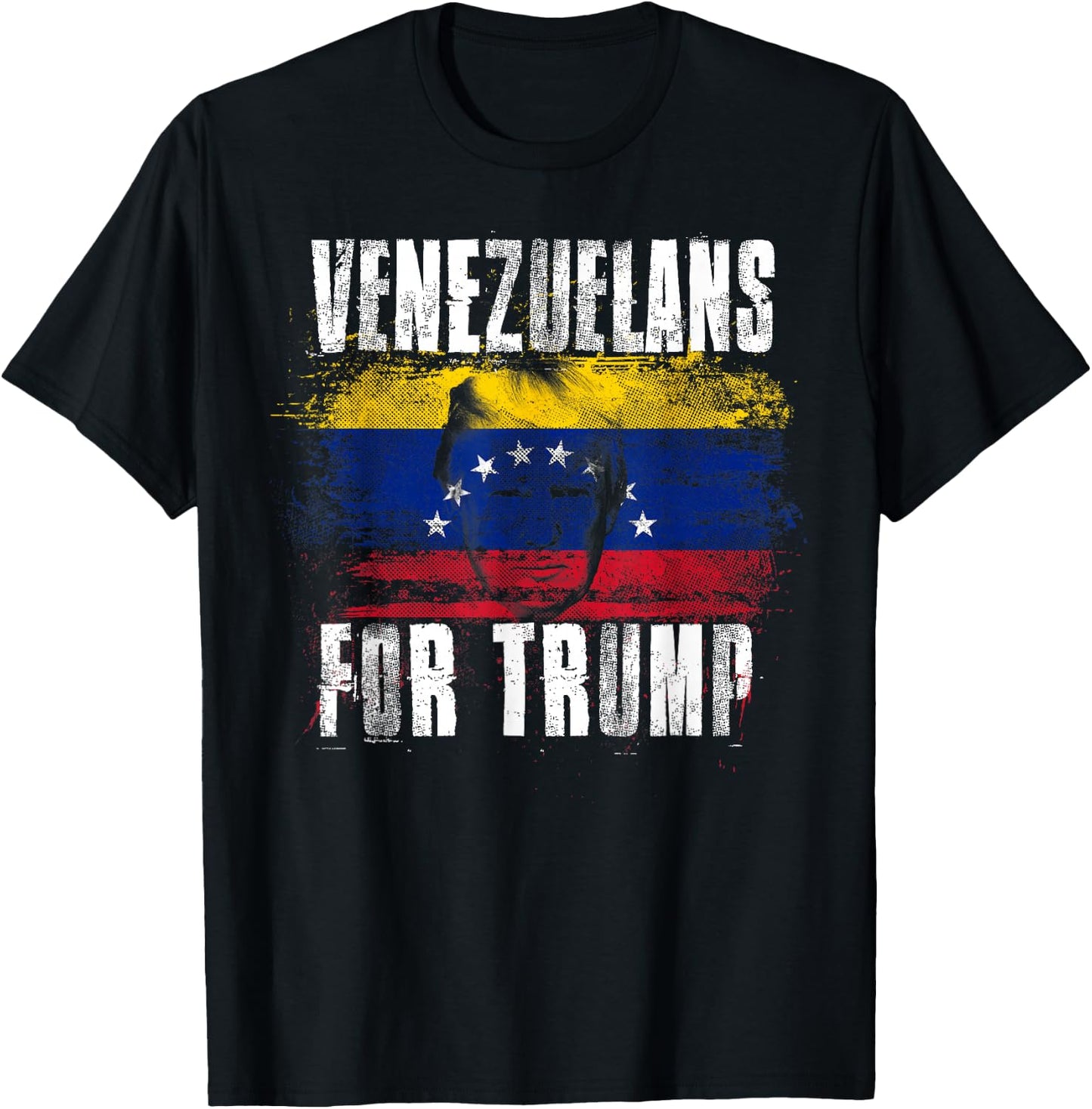 Venezuelan For Trump - American and Venezuela Patriotic T-Shirt - T-Shirt | Black