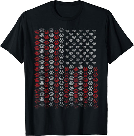 Fun Patriotic Veterans Day Shirt for Dog & Cat Lovers rc Kids Men T-Shirt - T-Shirt | Black