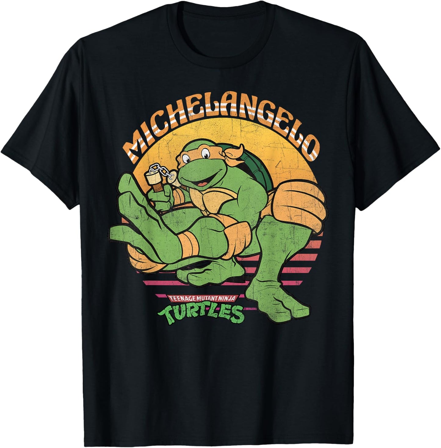 Teenage Mutant Ninja Turtles Michelangelo Sun -Shirt T-Shirt - T-Shirt | Black