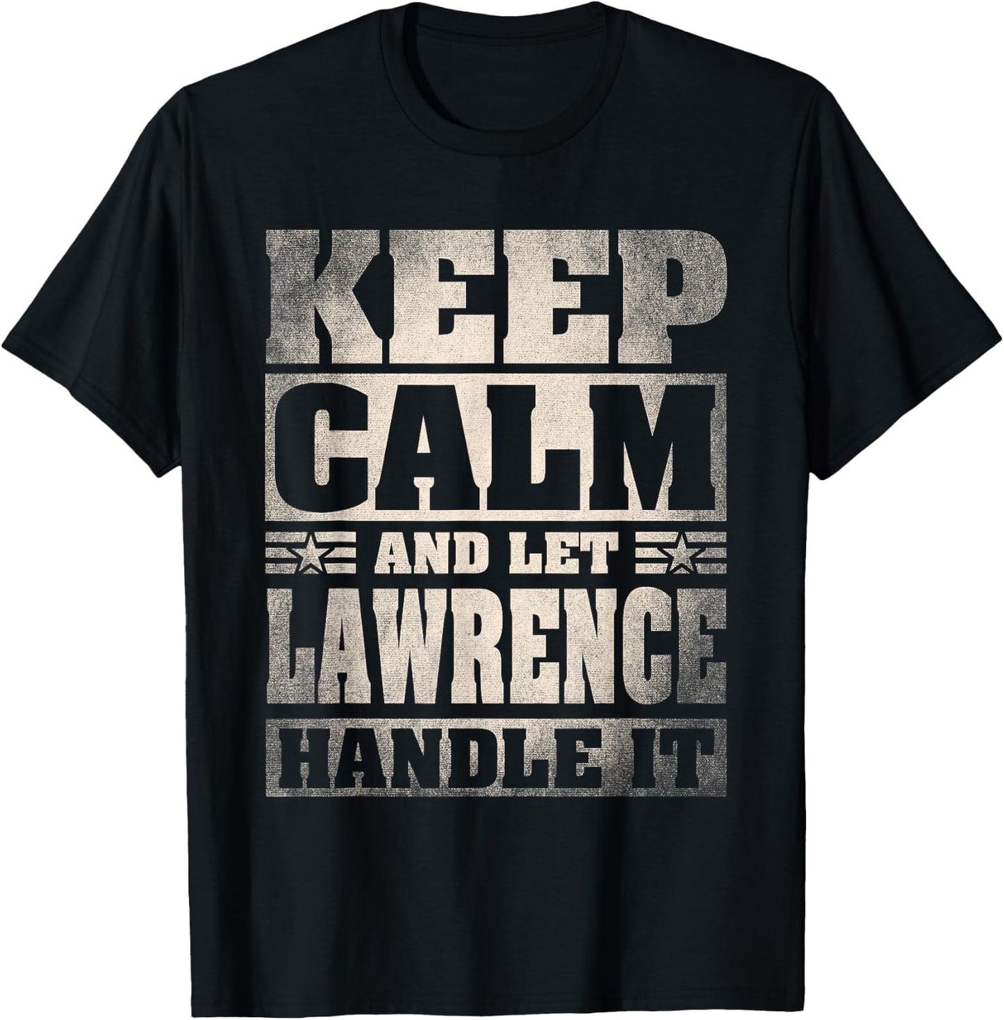 Lawrence Name Shirt Personalized Lawrence First Name T-Shirt - T-Shirt | Black