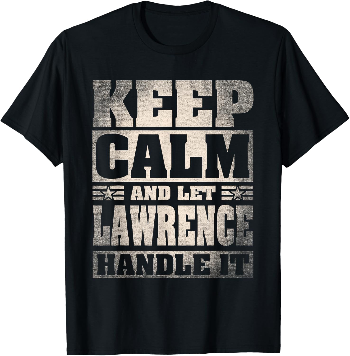 Lawrence Name Shirt Personalized Lawrence First Name T-Shirt - T-Shirt | Black