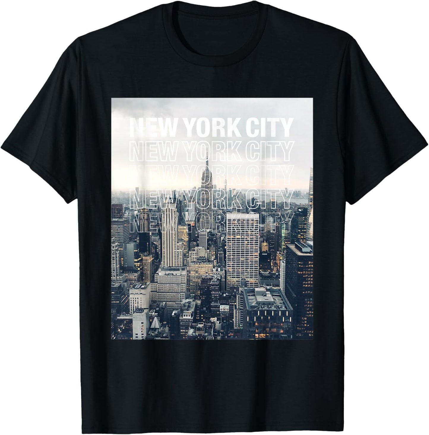 Urban New York City Shirt, New York City Skyline T-Shirt - T-Shirt | Black