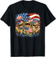 Patriotic Frog American Flag 4th of July T-Shirt - T-Shirt | Black