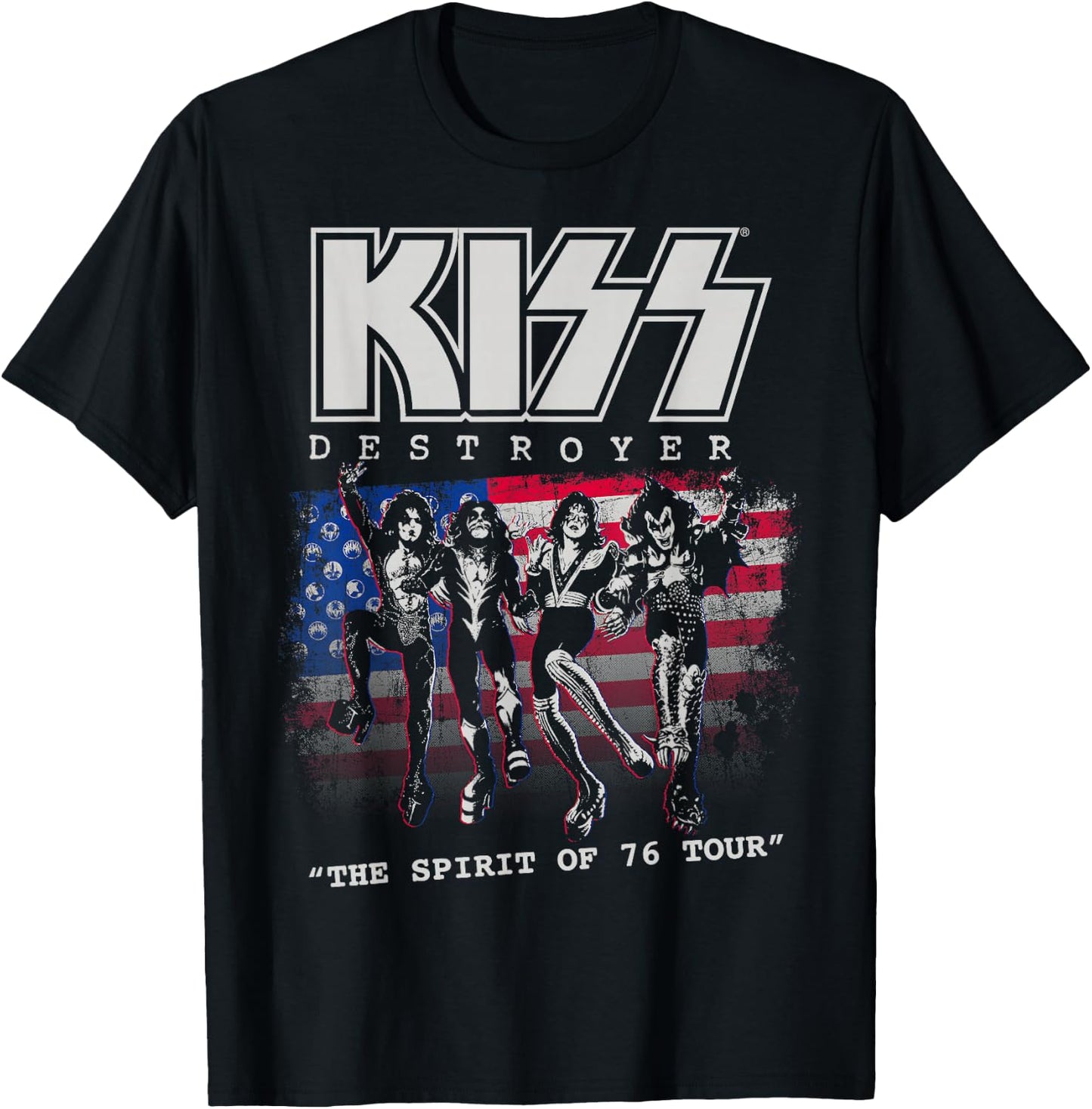 KISS - Destroyer: The Spirit of '76 T-Shirt - T-Shirt | Black