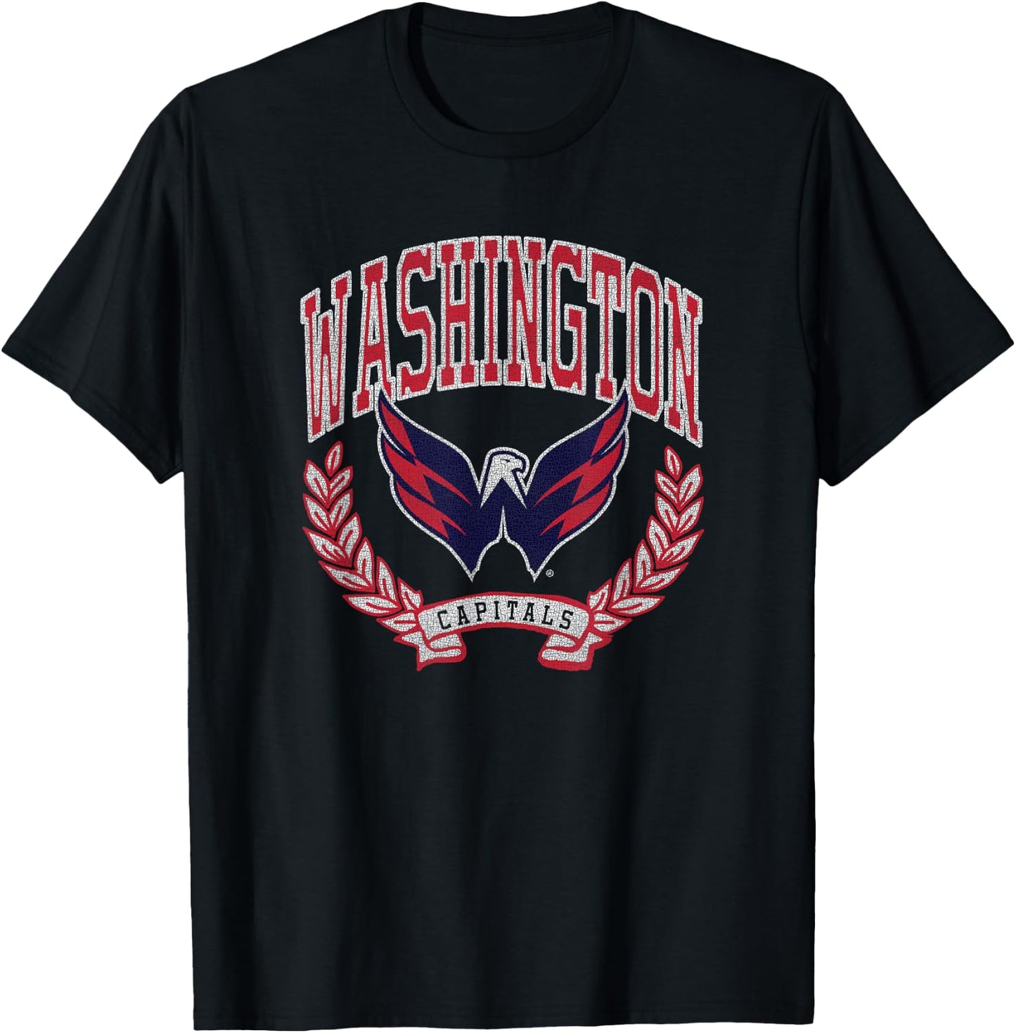 Washington Capitals Vintage Victory Dark Heather Licensed T-Shirt - T-Shirt | Black