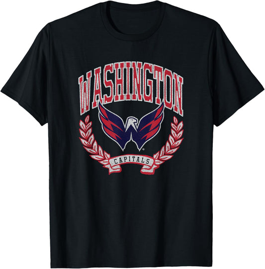Washington Capitals Vintage Victory Dark Heather Licensed T-Shirt - T-Shirt | Black