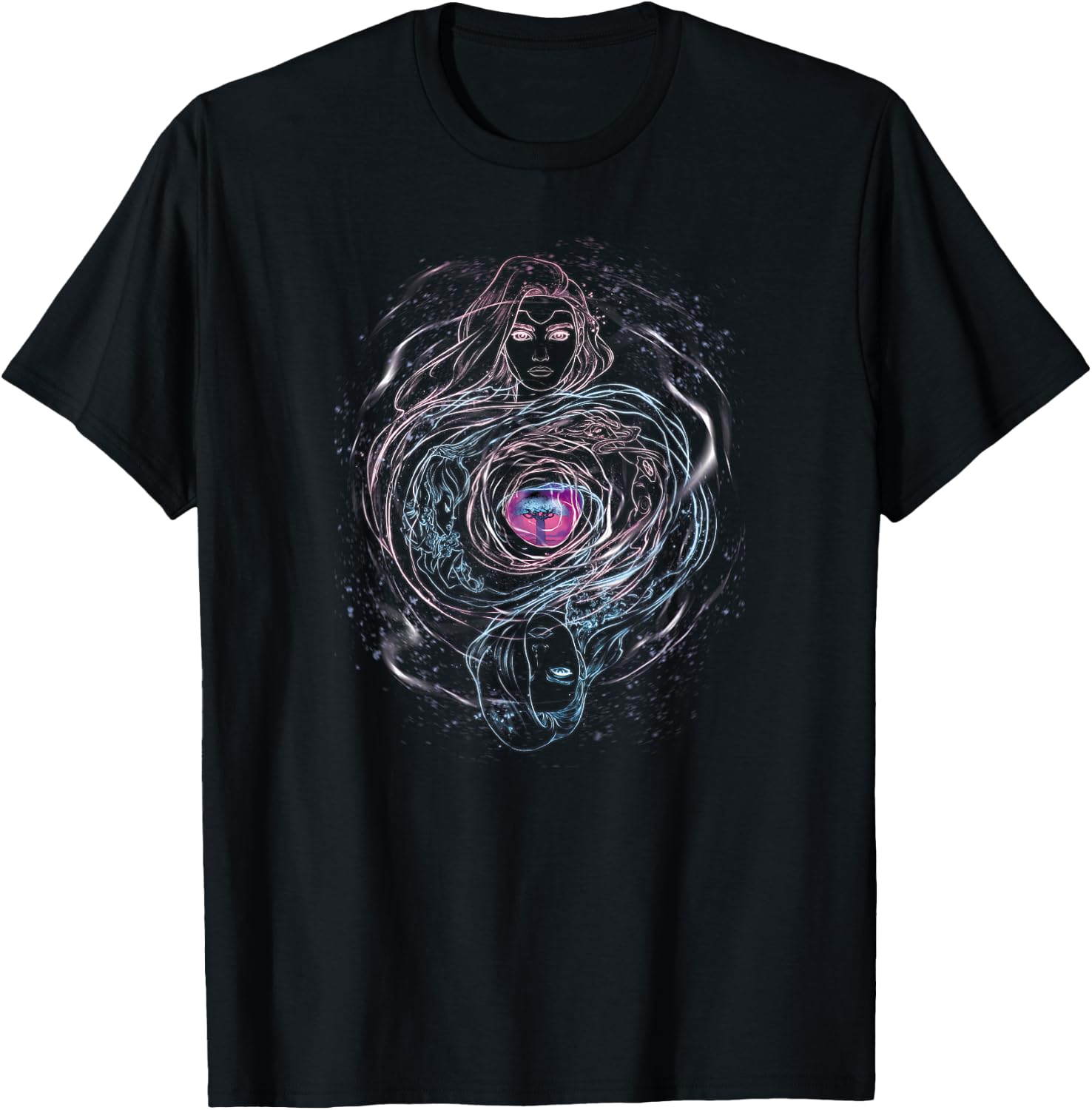 Marvel X-Men Jean Grey & Emma Frost Mind Meld T-Shirt - T-Shirt | Black