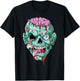 Zombie Face Brain Halloween Boys Men Women Girls Scary Funny T-Shirt - T-Shirt | Black