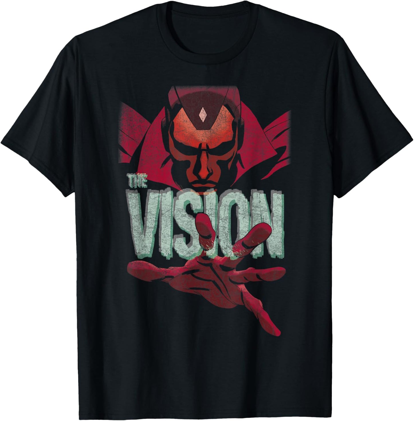 Marvel The Vision Retro Vintage Graphic T-Shirt - T-Shirt | Black