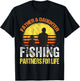 Fisherman Dad and Daughter Fishing Partners For Life Girls T-Shirt - T-Shirt | Black