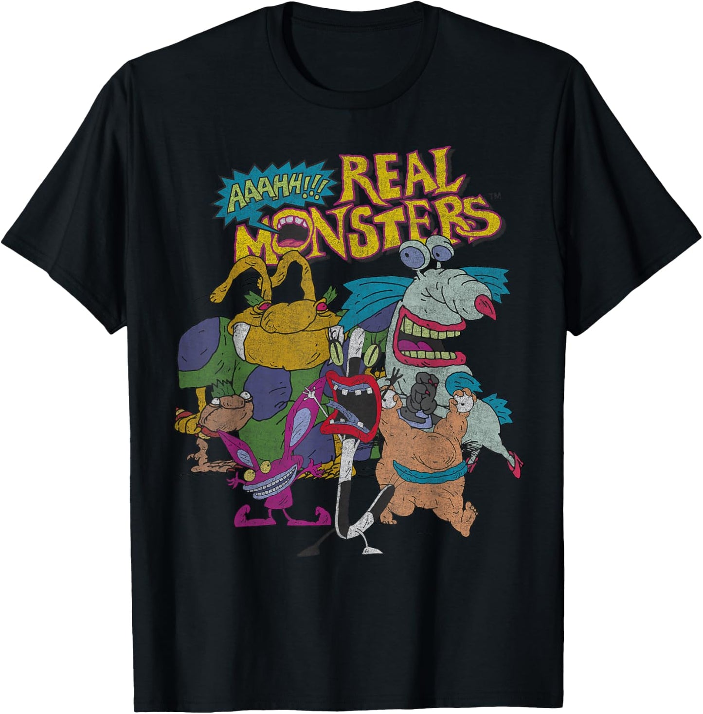 AAAHH Real Monsters Character Cast T-Shirt - T-Shirt | Black