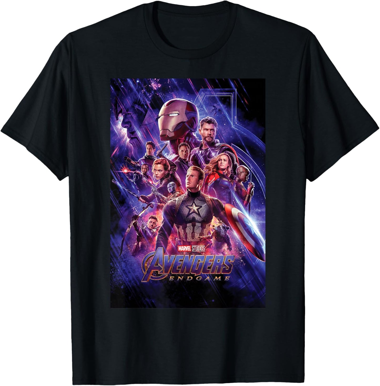 Marvel Studios Avengers Endgame Space Group Shot Poster T-Shirt - T-Shirt | Black