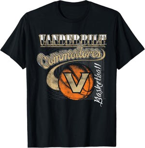 Vanderbilt Commodores Basketball Retro Black T-Shirt - T-Shirt | Black