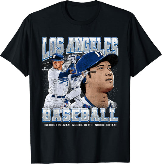 Top Players Freddie Freeman, Shohei Ohtani, Mookie Betts T-Shirt - T-Shirt | Black