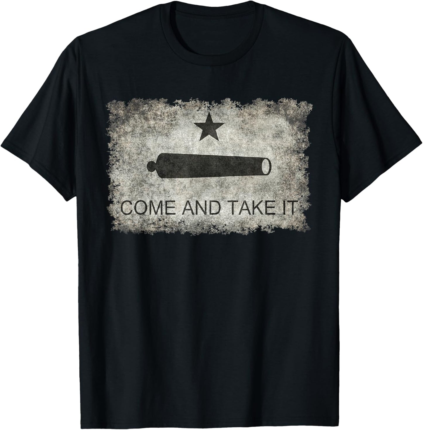 Historical Vintage Texas Come and Take it Flag T Shirt T-Shirt - T-Shirt | Black