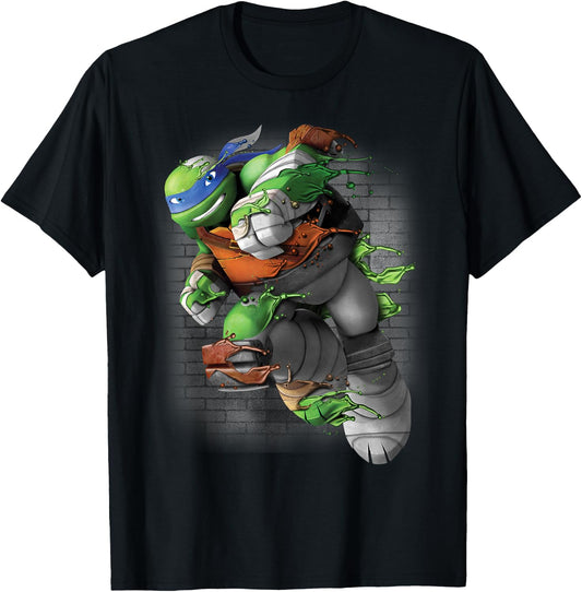 Teenage Mutant Ninja Turtles Leonardo Liquid Green T-Shirt - T-Shirt | Black