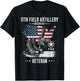 11th Field Artillery Regiment Veteran Military Distressed T-Shirt - T-Shirt | Black