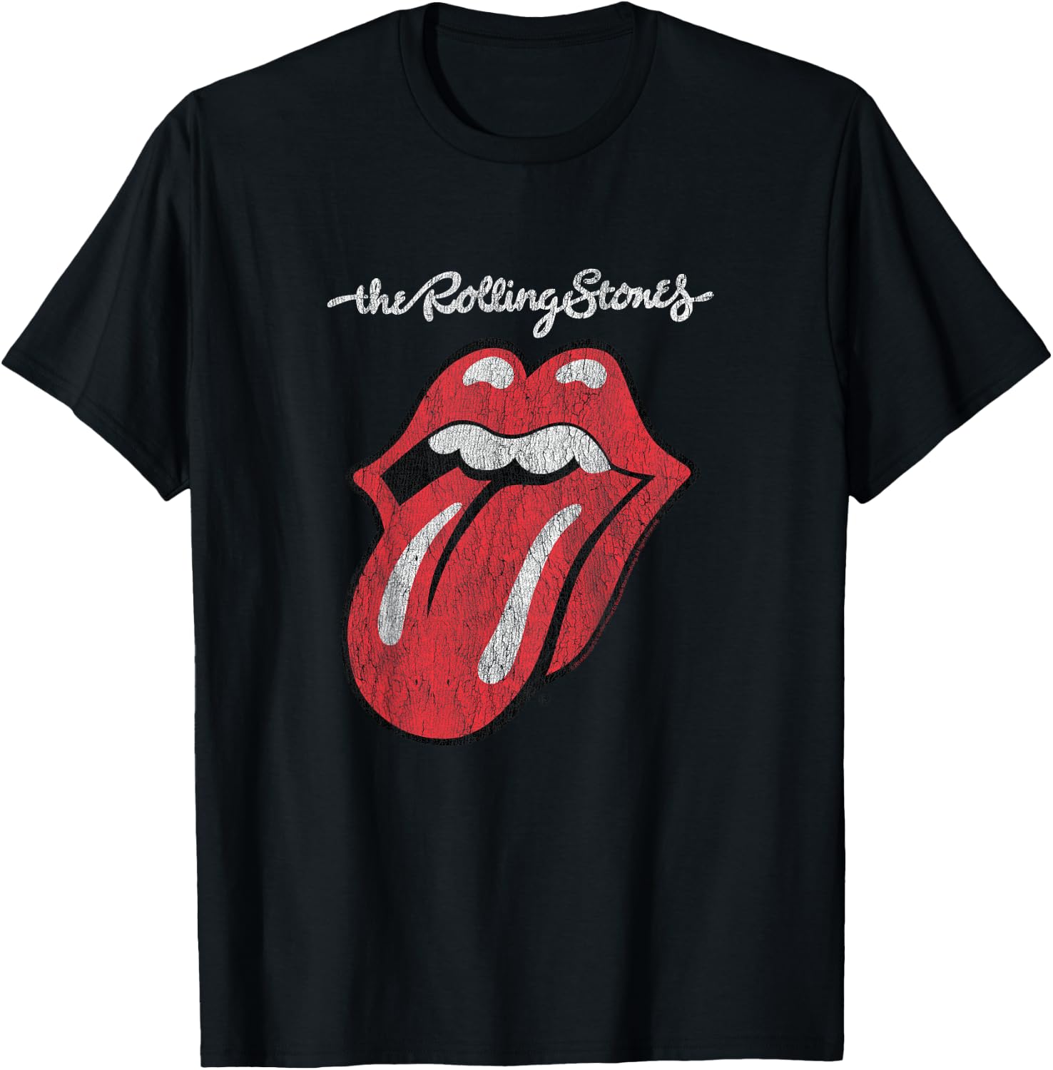 The Rolling Stones Script Tongue Logo T-Shirt - T-Shirt | Black