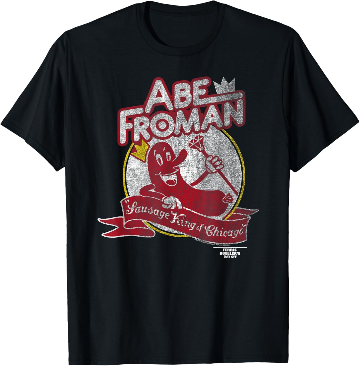 Ferris Bueller's Day Off Abe Froman Sausage King of Chicago T-Shirt - T-Shirt | Black