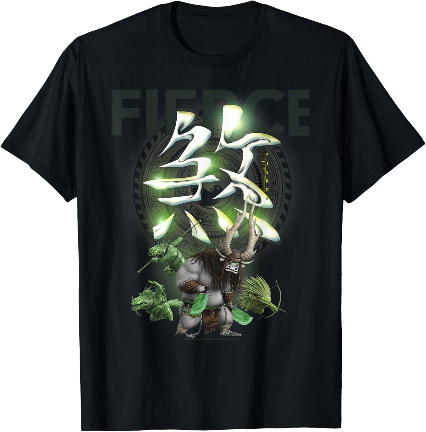 Kung Fu Panda 3 Kai Fierce Action Portrait Logo T-Shirt - T-Shirt | Black