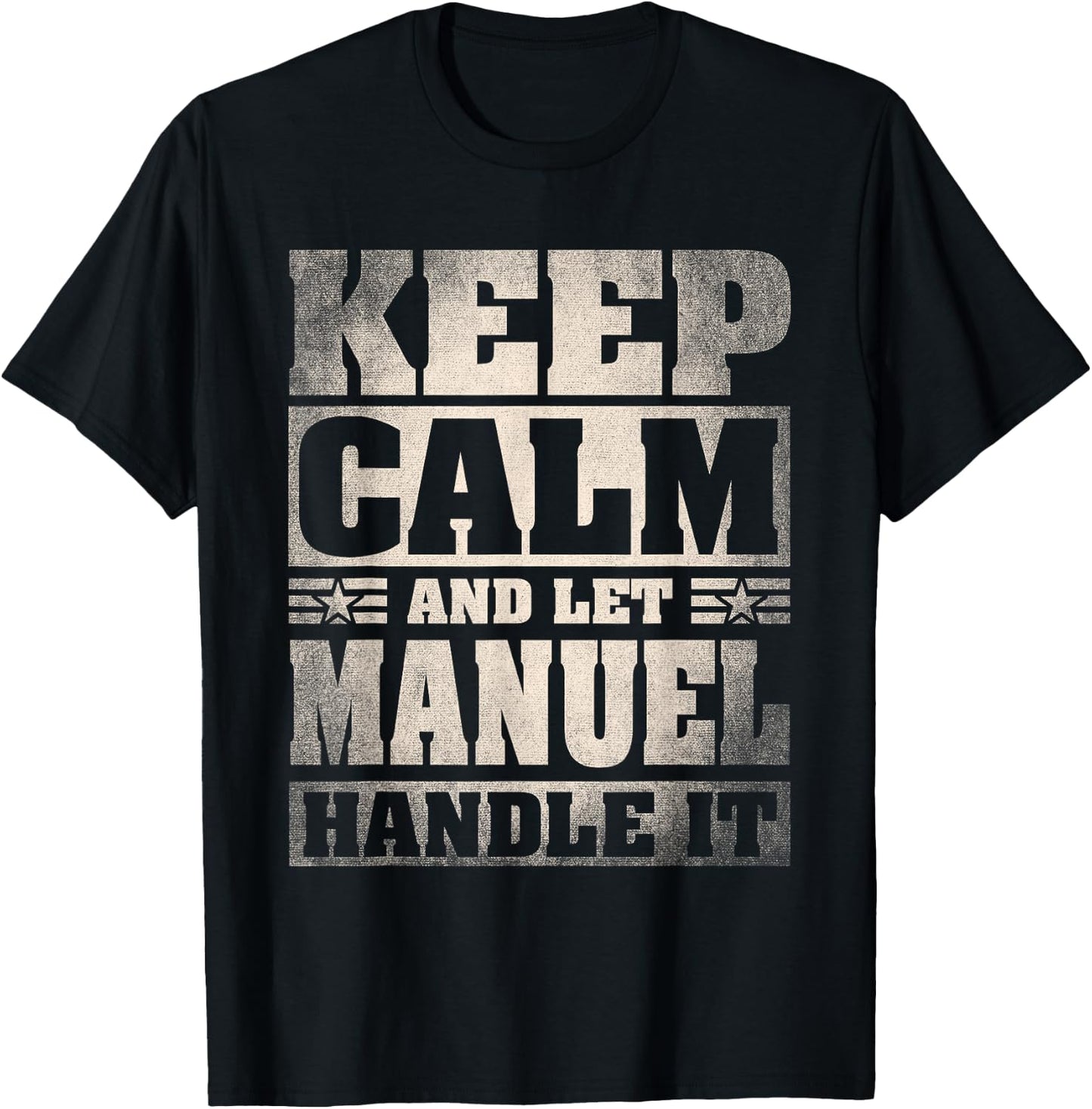 Manuel Name Shirt Personalized Manuel First Name T-Shirt - T-Shirt | Black