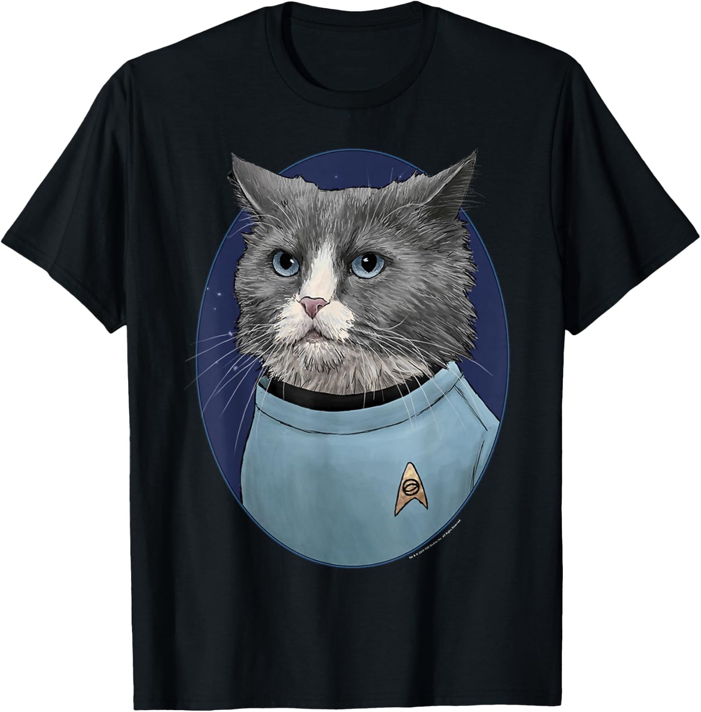 Star Trek: The Original Series Leonard McCoy Cat Portrait T-Shirt - T-Shirt | Black
