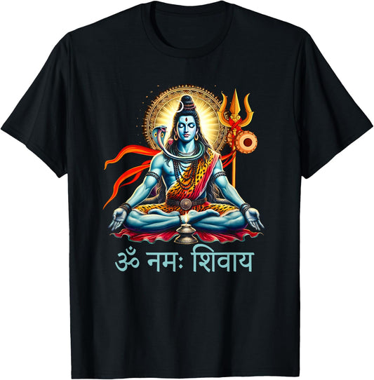 Shiva Hindu God Shiva Yoga Meditation Spiritual Religious T-Shirt - T-Shirt | Black