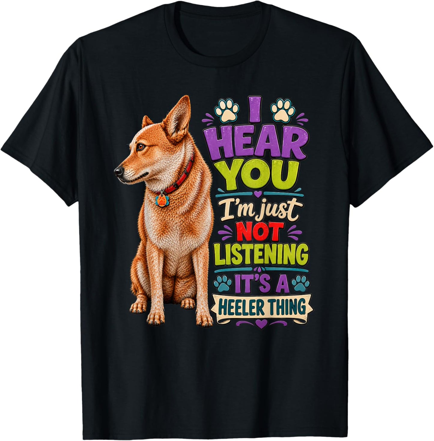 Red Heeler Farm Dog Sunset Australian Cattle Dog Shirt T-Shirt - T-Shirt | Black
